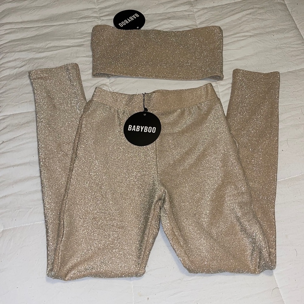 babyboo fashion gold sparkly set new with tags!
